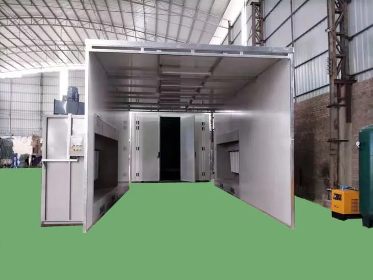 Cabina di spruzzatura per filtro a secco industriale